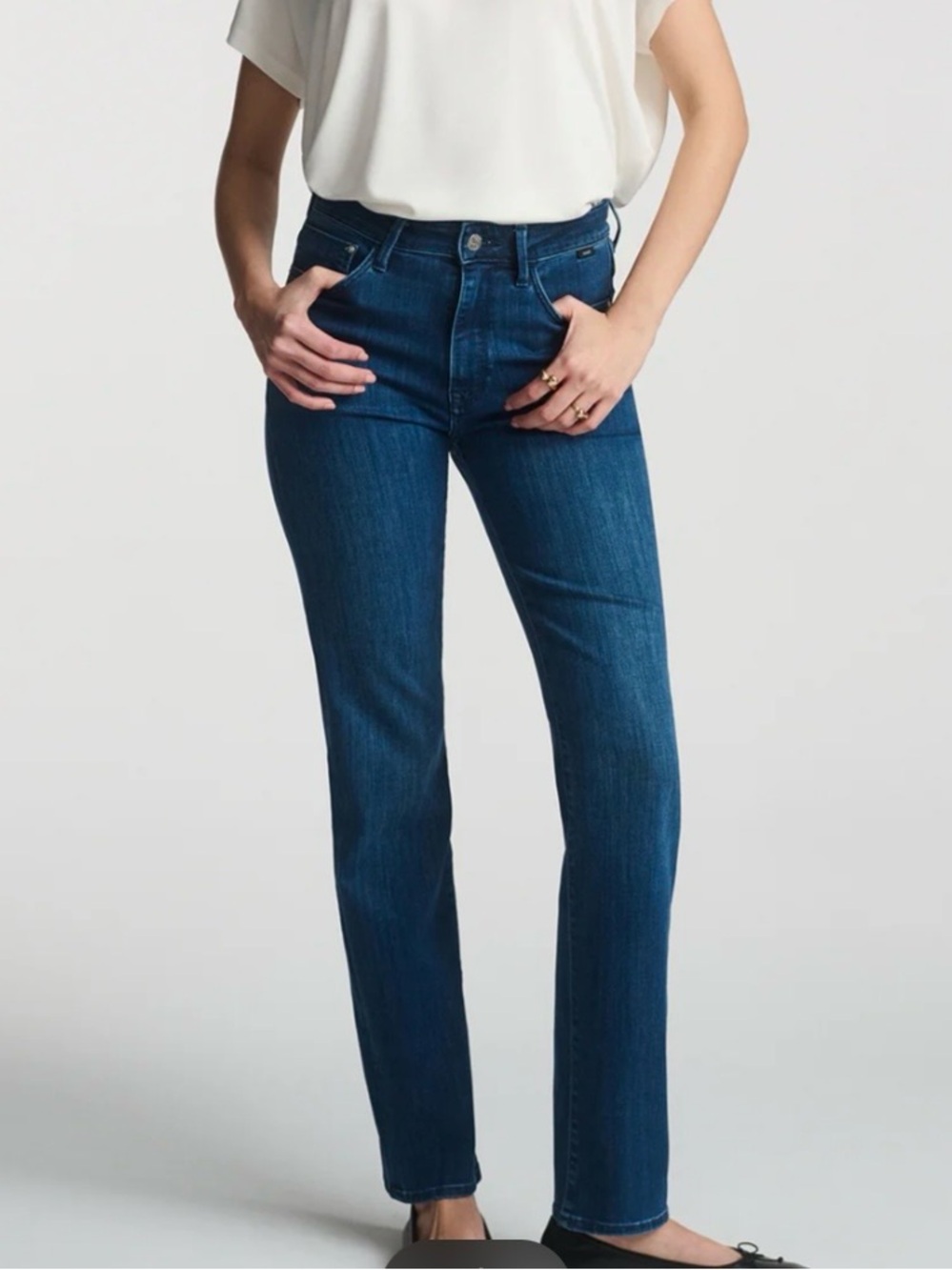 Mavi High Rise Straight Leg Blue Denim Jeans Women’s Size 33x34